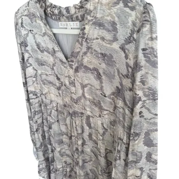 Karlie Long Sleeve Tiered Dress - Size Small - Picture 4 of 4